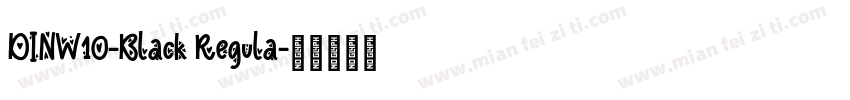 DINW10-Black Regula字体转换